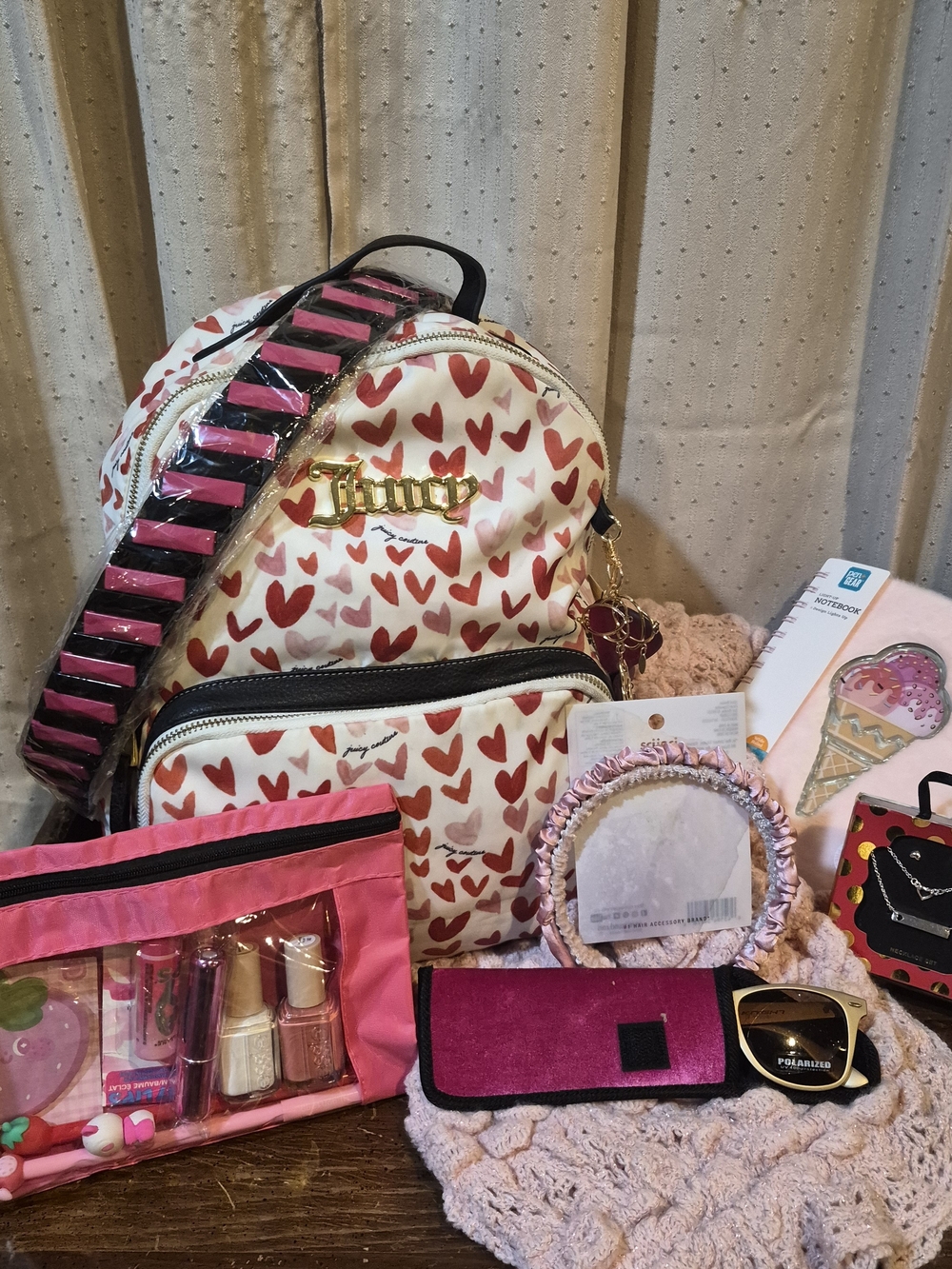 Juicy Couture Hearts Backpack Bundle